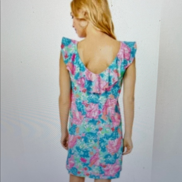 NWT Lilly Pulitzer Alessa Dress-Surf Blue Luscious Lions - Picture 13 of 13